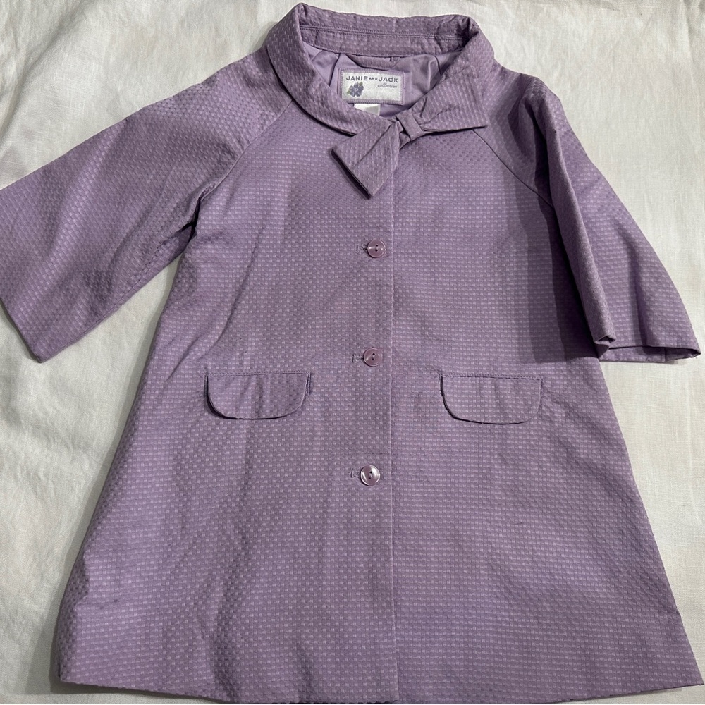 Purple Coat with Button Details